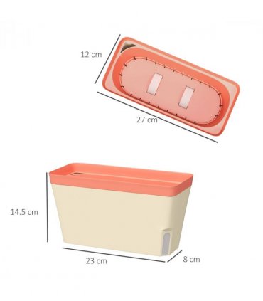 Outsunny 3 Pcs Self Watering Plant Pots w/ Visual Water Level Window
