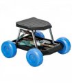 Outsunny Garden Cart with Wheels, Tool Tray for Weeding, Planting, Blue