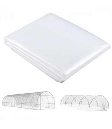 Outsunny 6 X 10m UV Resistant Waterproof Plastic Polytunnel Cover, Clear