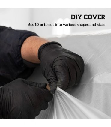 Outsunny 6 X 10m UV Resistant Waterproof Plastic Polytunnel Cover, Clear