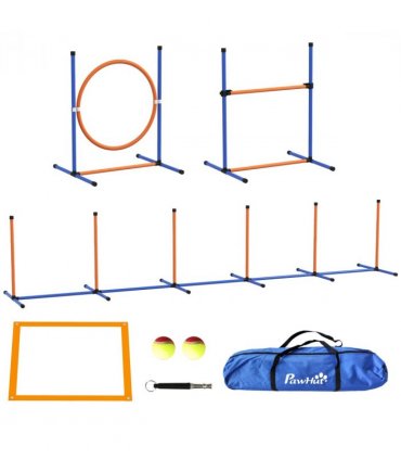 PawHut 4 Pcs Dog Agility Training Equipment, Dog Outdoor Games w/ Carry Bag