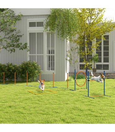 PawHut 4 Pcs Dog Agility Training Equipment, Dog Outdoor Games w/ Carry Bag