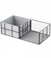 PawHut 7 Panel Whelping Box for Dogs and Puppies, Dog Playpen with Pee Pads