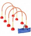 PawHut 4 Piece Dog Agility Training Equipment with Carry Bag, Orange