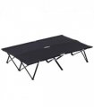 Outsunny Double Camping Folding Cot Outdoor Portable Sleeping Bed, Black