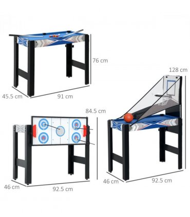 SPORTNOW 5 in 1 Multi Games Table Combo Sports Game Table for Kids, Blue