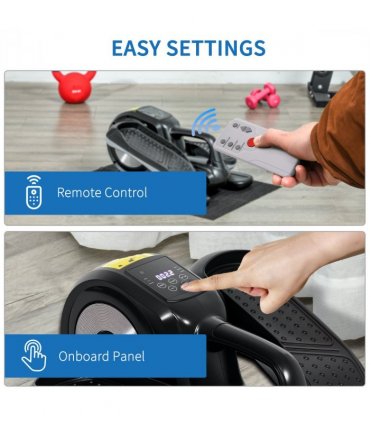 SPORTNOW Mini Elliptical Machine, Seated Pedal Exerciser w/ Remote Control
