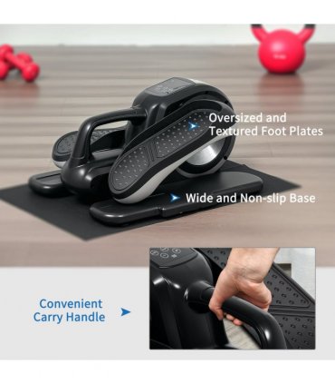 SPORTNOW Mini Elliptical Machine, Seated Pedal Exerciser w/ Remote Control