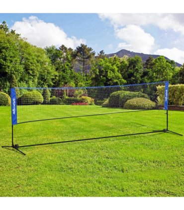 SPORTNOW 4m Badminton Net, Adjustable Sports Net for Tennis, Volleybal, Blue