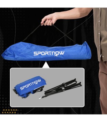 SPORTNOW 4m Badminton Net, Adjustable Sports Net for Tennis, Volleybal, Blue