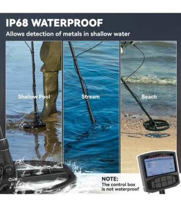 Outsunny Gold Metal Detector with DSP Chip and 5 Professional Modes