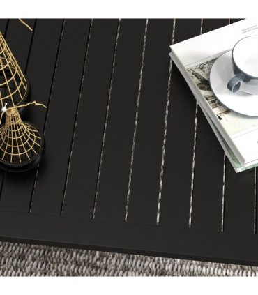 Outsunny Aluminium Outdoor Coffee Table Patio Table, Black