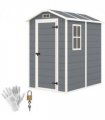 Spacious Grey Tool Shed - Weatherproof & Secure Outdoor Storage