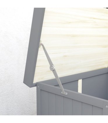 Sturdy Garden Storage Bench with Stainless Steel Top & Easy Access