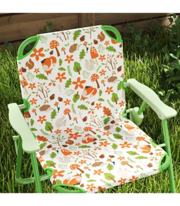 Cute Fox Design Kids Outdoor Furniture Set with Adjustable Parasol