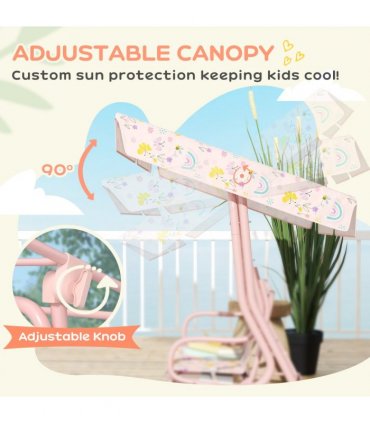 Rainbow Canopy Swing Seat - Safe & Fun Outdoor Play for Kids