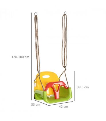 3-in-1 Adjustable Swing for Infants & Toddlers - Safe Indoor & Outdoor Play