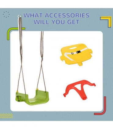 3-in-1 Adjustable Swing for Infants & Toddlers - Safe Indoor & Outdoor Play