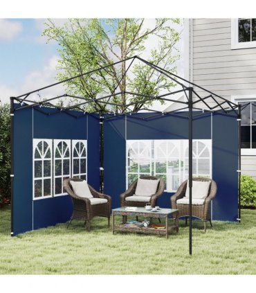 Outsunny Gazebo Side Panels for 3x3(m) or 3x6m Gazebo Canopy, 2 Pack, Blue