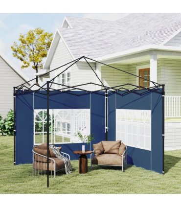 Outsunny Gazebo Side Panels for 3x3(m) or 3x6m Gazebo Canopy, 2 Pack, Blue