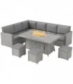 Outdoor Fire Pit Table Set - 50,000 BTU Heat Output for Relaxation