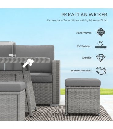 Outdoor Fire Pit Table Set - 50,000 BTU Heat Output for Relaxation