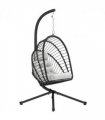 Durable Powder Coated Steel Frame Garden Storage Basket & Seat