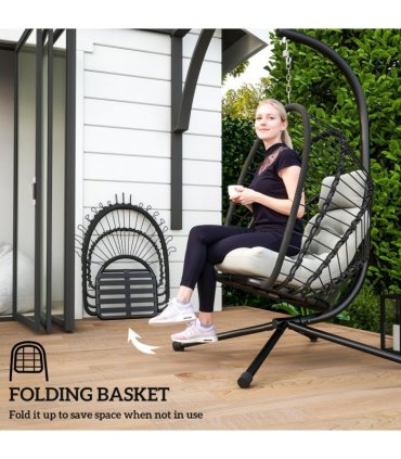 Durable Powder Coated Steel Frame Garden Storage Basket & Seat