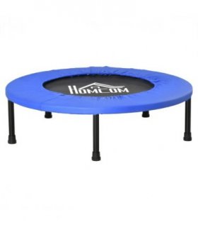 HOMCOM Φ81cm Fitness Trampoline Exercise, Max Load 100 KG, Blue Black