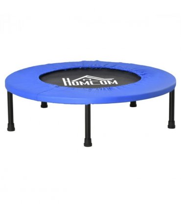 HOMCOM Φ81cm Fitness Trampoline Exercise, Max Load 100 KG, Blue Black