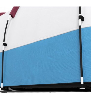 Outsunny 2-3 Man Camping Tunnel Tent with Bedroom and Living Room, Red