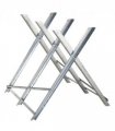 DURHAND Saw Horse Steel Support Heavy Duty Foldable Design Sawtooth, Silver