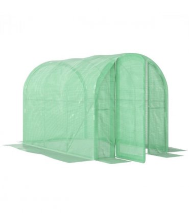 Outsunny 3 x 2 x 2m Polytunnel Greenhouse with Door, Galvanised Steel Frame