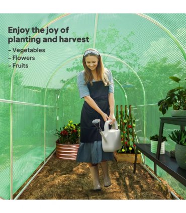 Outsunny 3 x 2 x 2m Polytunnel Greenhouse with Door, Galvanised Steel Frame