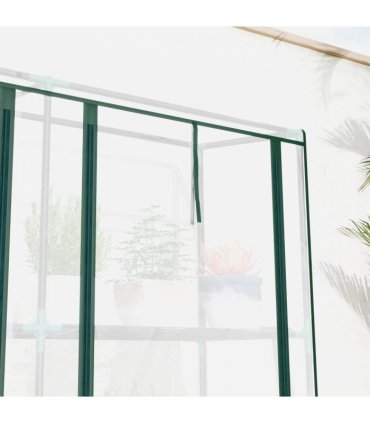 Outsunny 3 Tier Lean-to Mini Greenhouse with Plastic Cover, Clear