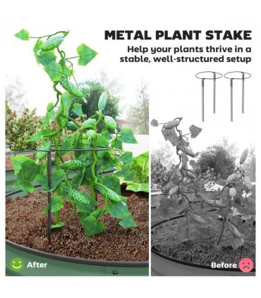 Garden Raised Planters Set - Durable Galvanised Steel for Outdoor Use