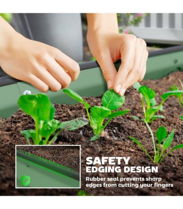 Garden Raised Planters Set - Durable Galvanised Steel for Outdoor Use