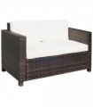Outdoor Double Armchair - Comfortable PE Rattan Seating for Two