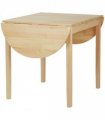 Expandable Pinewood Drop Leaf Dining Table for 4-6 People - Natural Finish