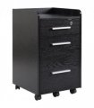 Compact Office Storage Cart with Wheels - Secure & Stylish Design