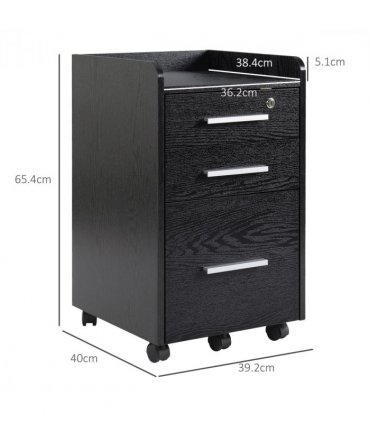 Compact Office Storage Cart with Wheels - Secure & Stylish Design