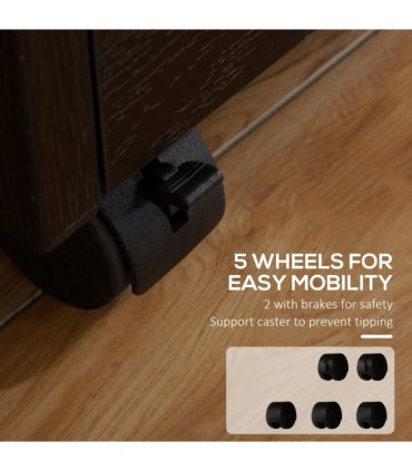 Compact Office Storage Cart with Wheels - Secure & Stylish Design