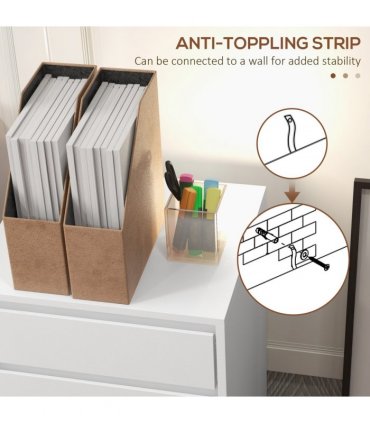 Versatile White Mobile Filing Cabinet with Lockable Wheels & Four Drawers
