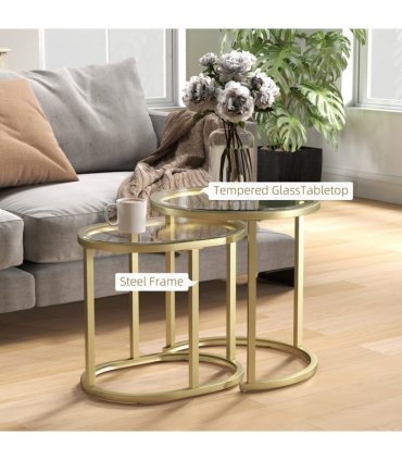 Elegant Glass Accent Tables - Versatile Shape & Design for Your Space