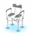 Comfortable Shower Stool with Padded Seat & Aluminium Frame - 136kg Capacity