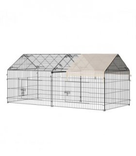 Outdoor Pet Shelter - Spacious Design and Weather Protection - Portable Cage