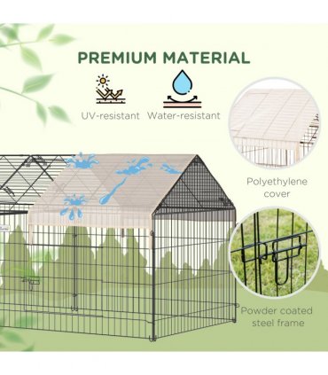 Outdoor Pet Shelter - Spacious Design and Weather Protection - Portable Cage