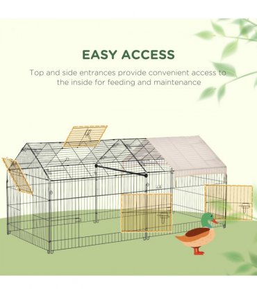 Outdoor Pet Shelter - Spacious Design and Weather Protection - Portable Cage
