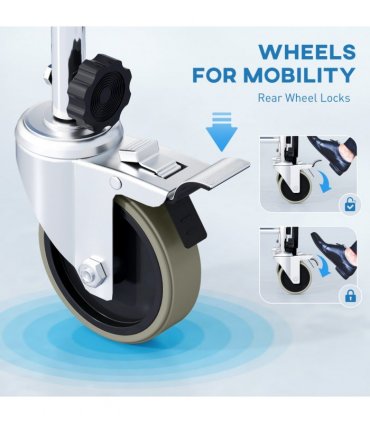 Versatile Commode Shower Chair Wheelchair with Footrest for Comfort