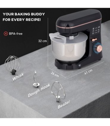 Powerful 1400W Stand Mixer with 5L Bowl & Versatile Speed Settings